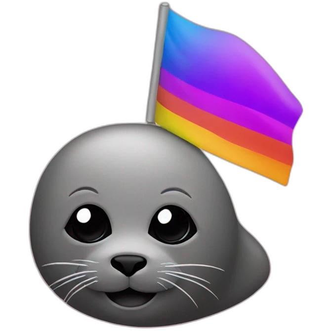 seal with lesbian flag emoji
