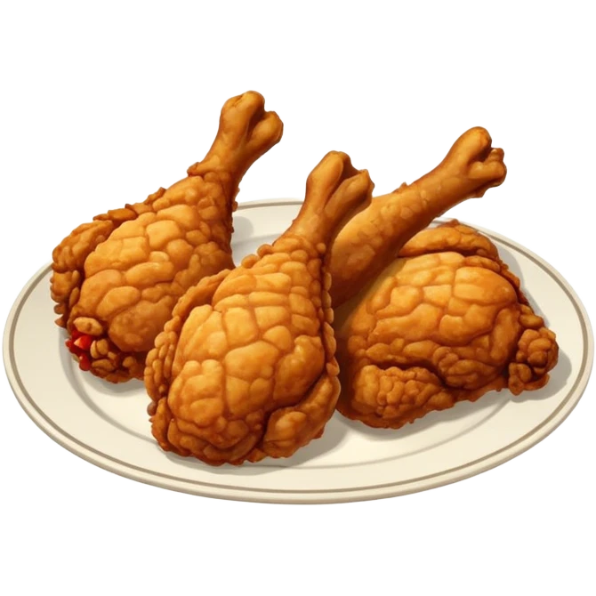 fried chickens legs on the plate emoji
