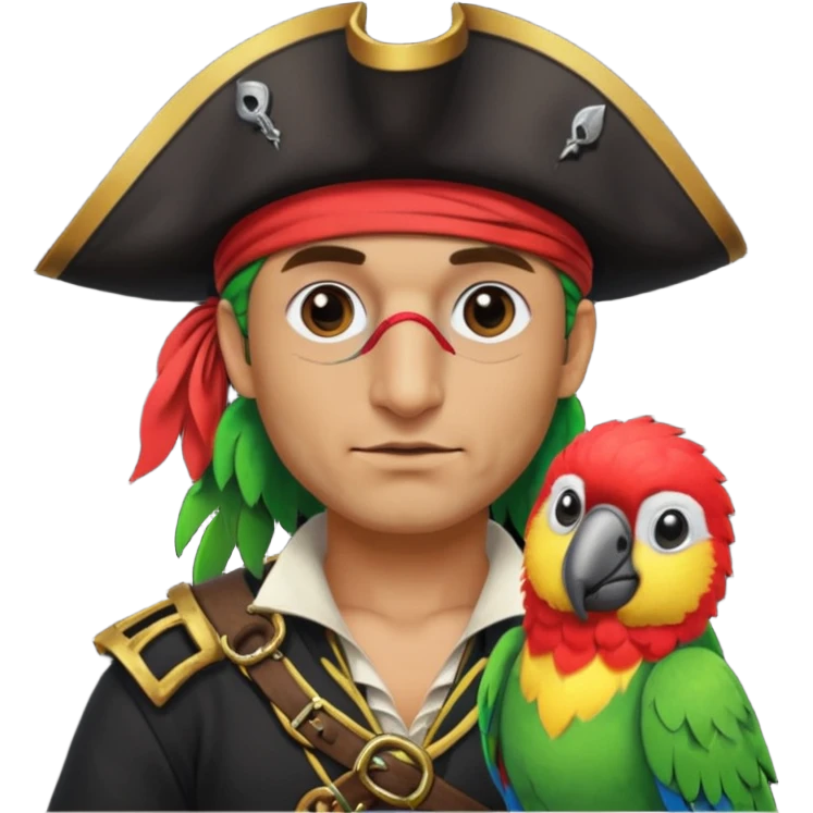pirate and parrot emoji