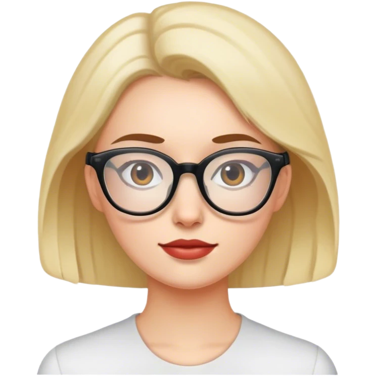 Woman with glasses emoji