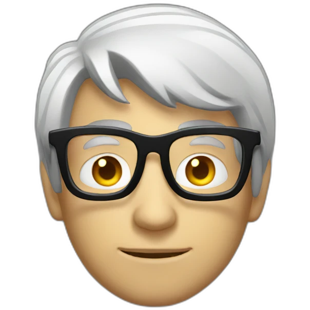 White man Shadow hunter in glasses emoji