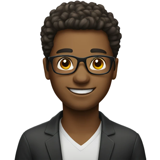 smiling portrait with glasses emoji
