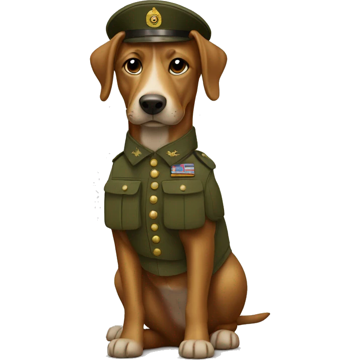 dog in a soldier uniform  emoji