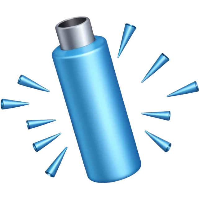 party popper emoji light blue color emoji