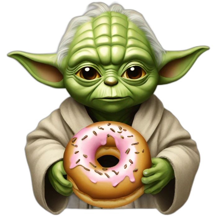 Yoda-with-a-donut emoji