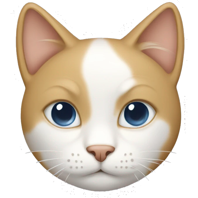 Tan and white cat emoji