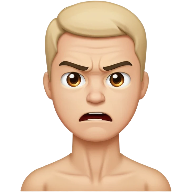 Person holding there neck mad emoji