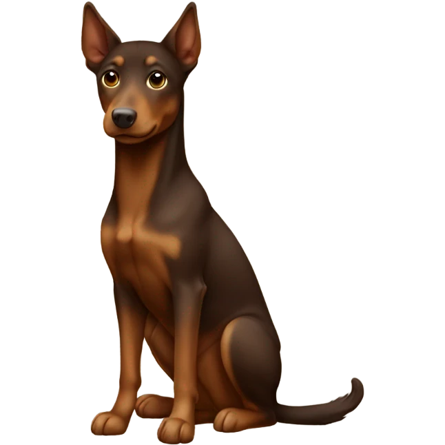 all brown kelpie sitting down emoji
