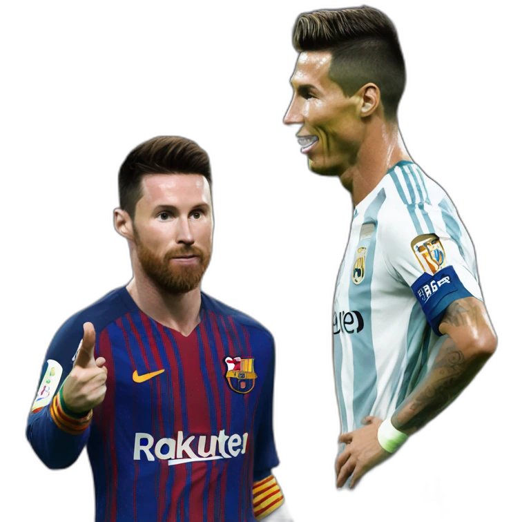 Ronaldo on messi emoji