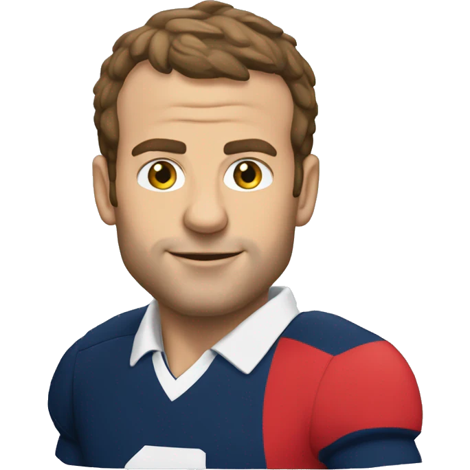 Macron qui joue au rugby  emoji