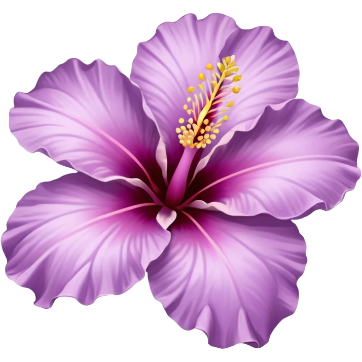 single lilac hibiscus blossom facing left emoji