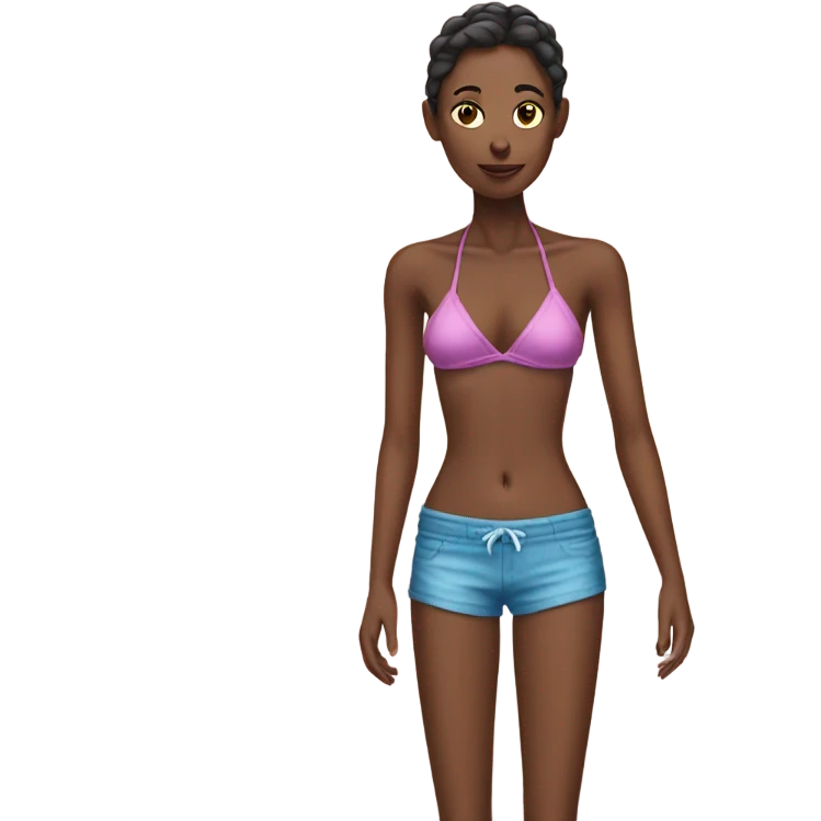 Skinny girl in bikini emoji