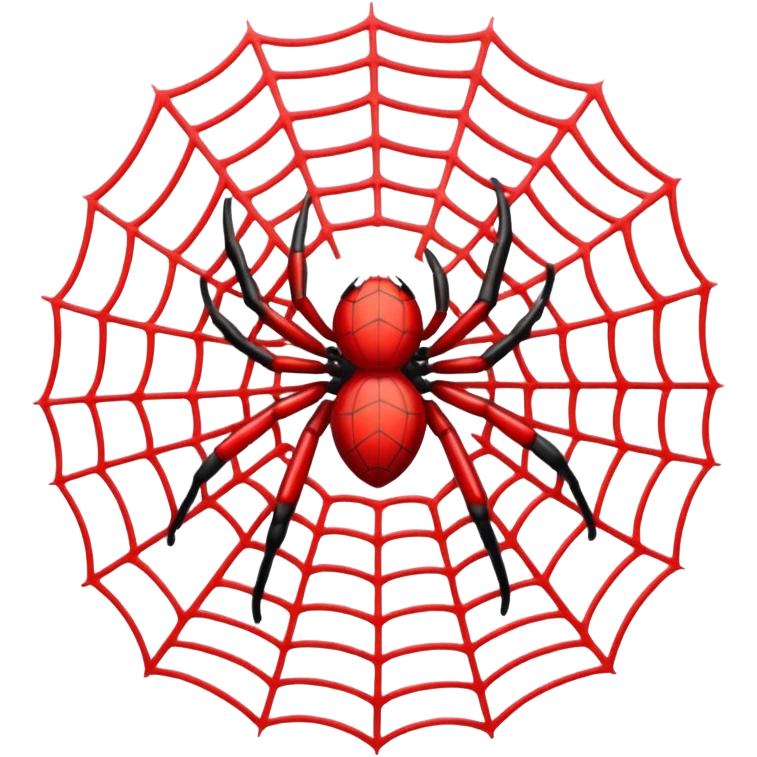 simple Red web, no spider just the web emoji