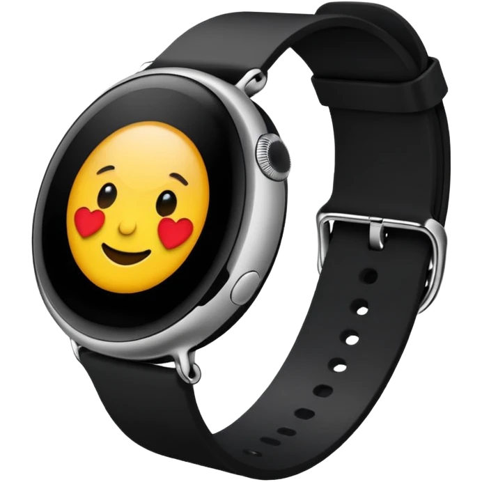 a black apple watch in the style of an ios emoji  emoji