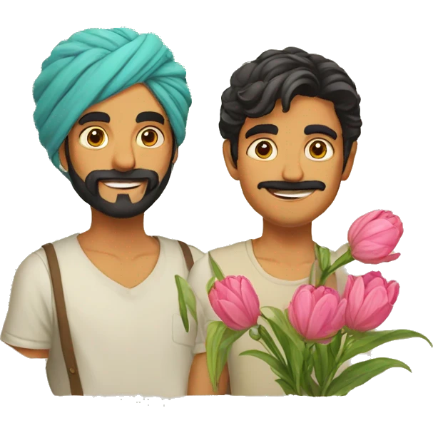 Sudhar boys and flower emoji