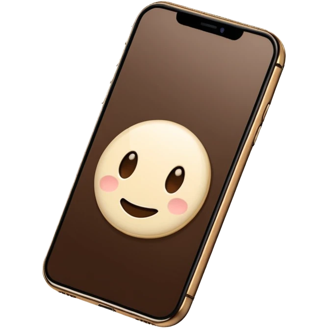 Iphone 16 Pro Color Cream and dark brown emoji