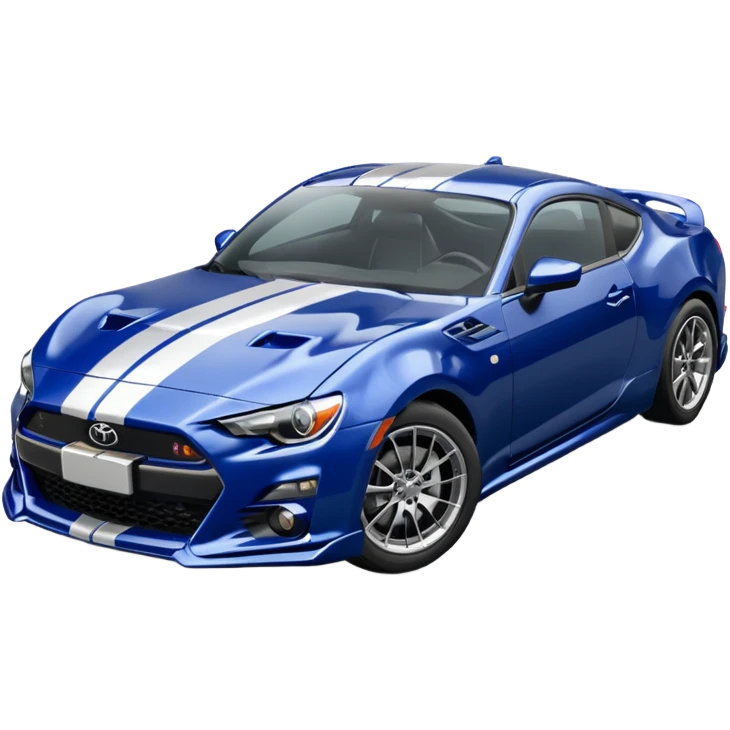 Sexy glossy dark blue 2025 Toyota 86 styled like 65 mustang emoji