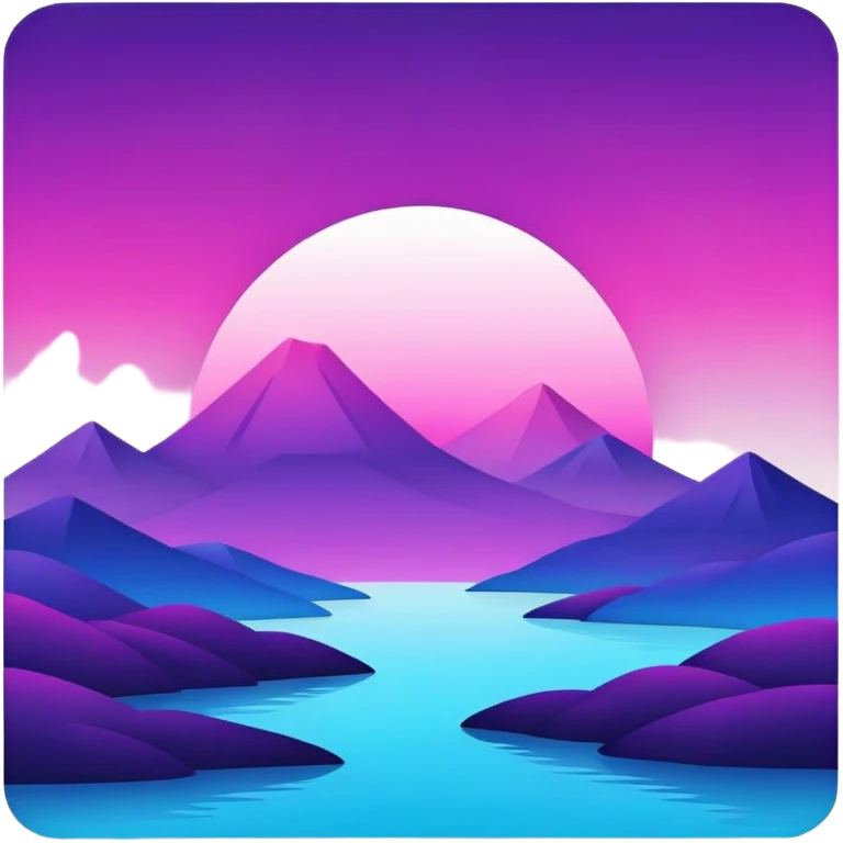 Royal Purple-Magenta-Violet-Indigo-Pink-Blue-Cyan-gradient Aesthetic Scenery Deco emoji