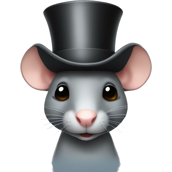 Rat with a top hat  emoji