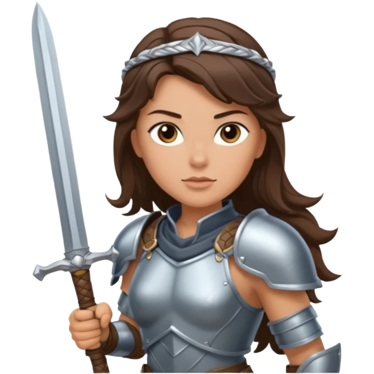 Valkyrie warrior brunetter emoji