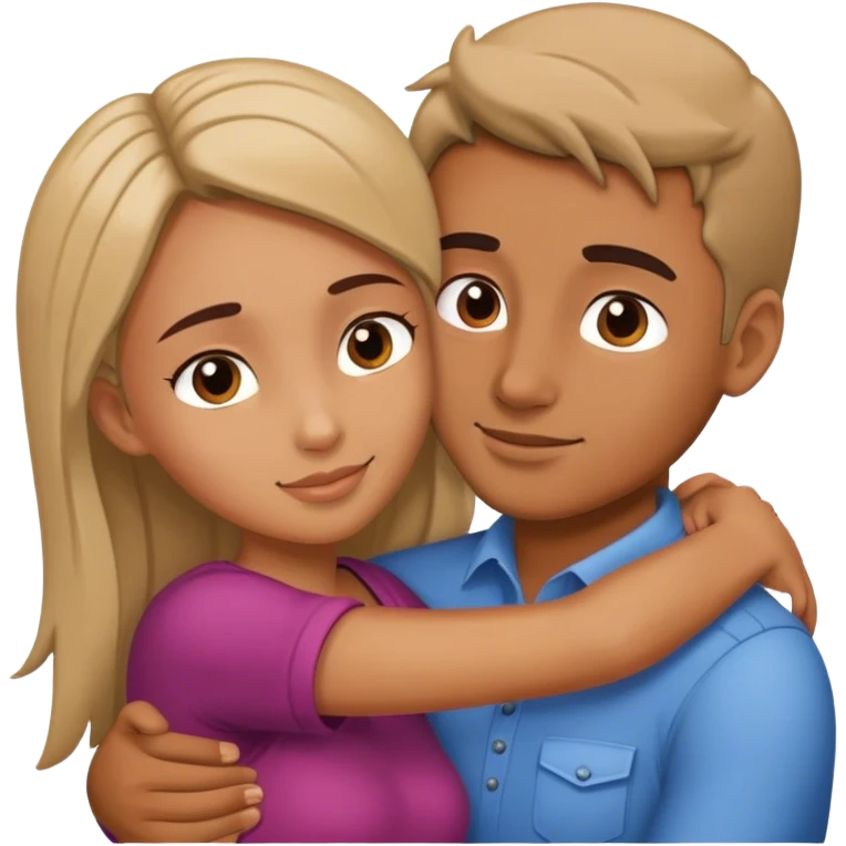 Girl hug men emoji