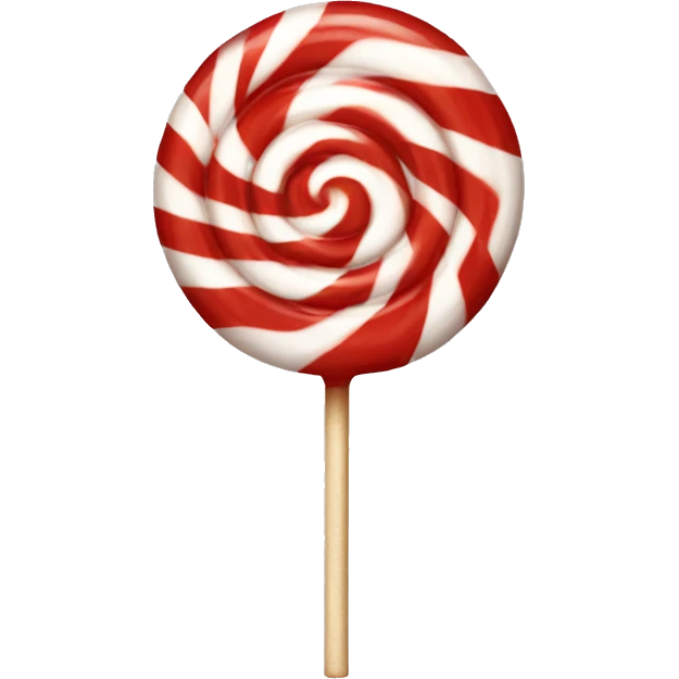 Red and white lollipop emoji