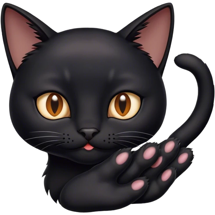 Face palm black cat  emoji