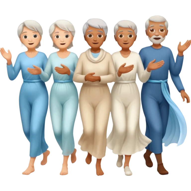 an emoji showing older people with power of $MOVEMENT, ethereal emoji