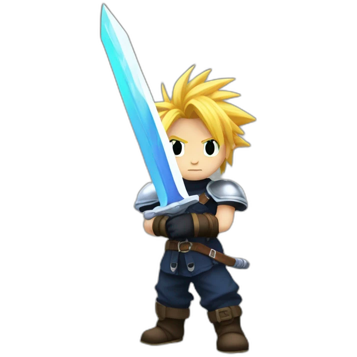 cloud strife with massive sword emoji