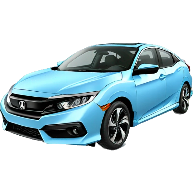2017 honda civic in baby blue  emoji