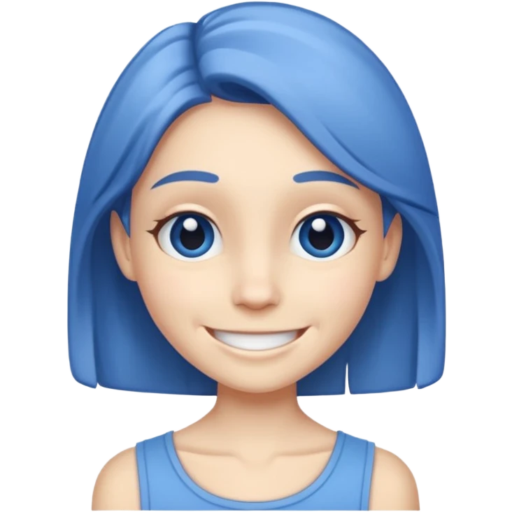Bonnie Blue skinny, smiling emoji