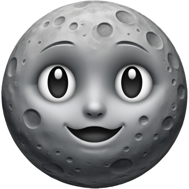 realistic moon without face emoji