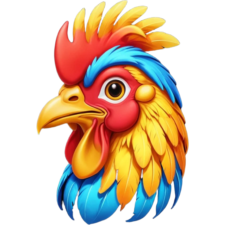 Happy rooster emoji