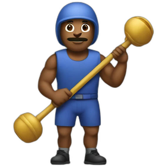 men with a macebell emoji