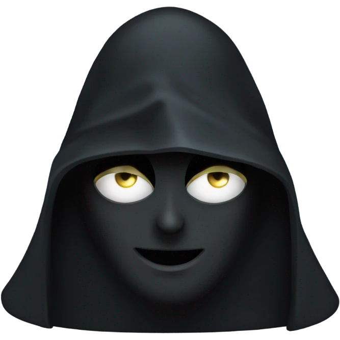 illuminati shadow figure standing in black cloak with all seeing eye symbol emoji
