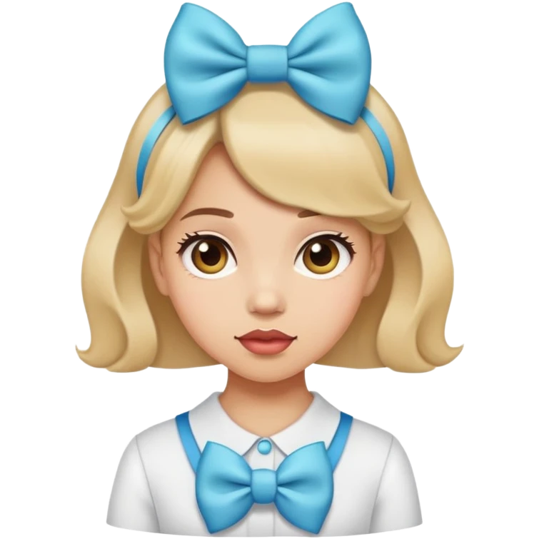 A girl with a hairbow emoji