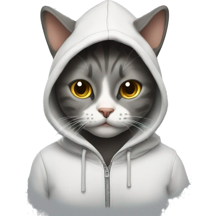 Cat with a hoodie emoji