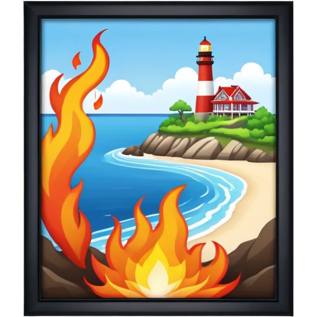 Fire island emoji