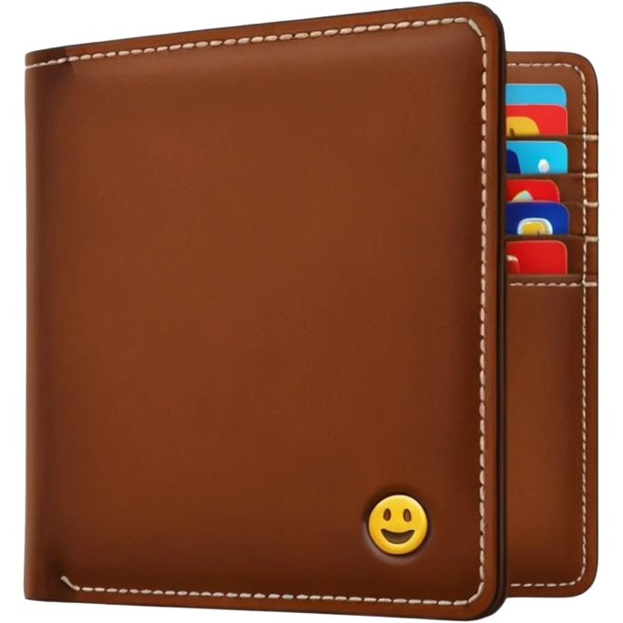 Bi-fold wallet – classic foldable leather wallet.
 emoji