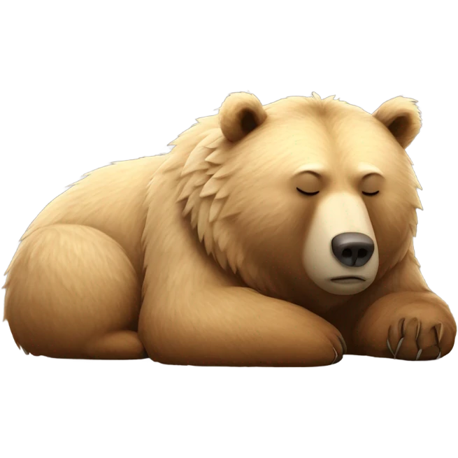 Blonde grizzly bear sleeping emoji