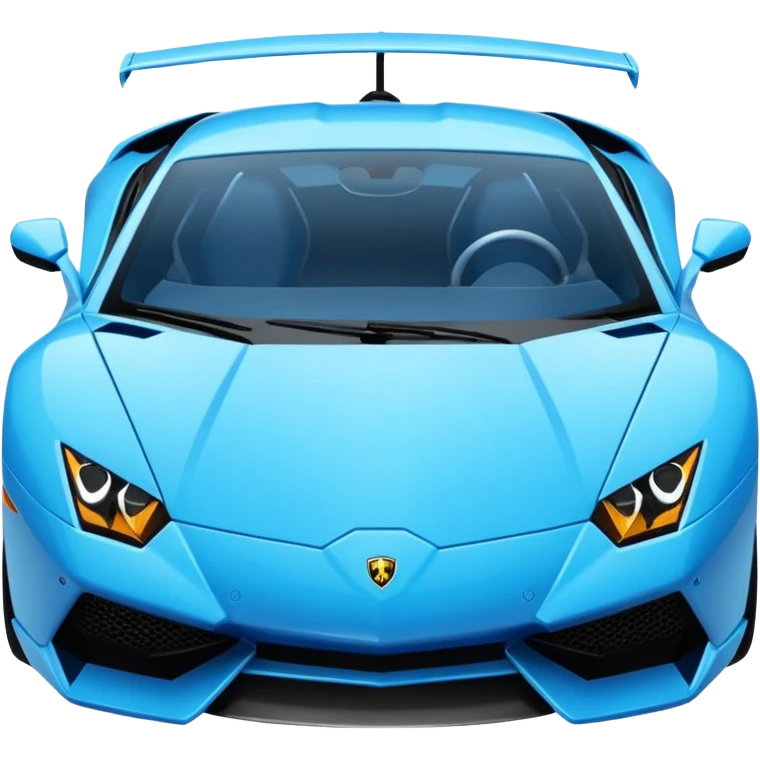 Make a sports car emoji lambo blue a light blue combo for the color emoji