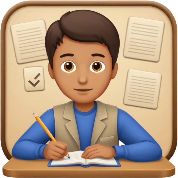 Hombre estudiando emoji