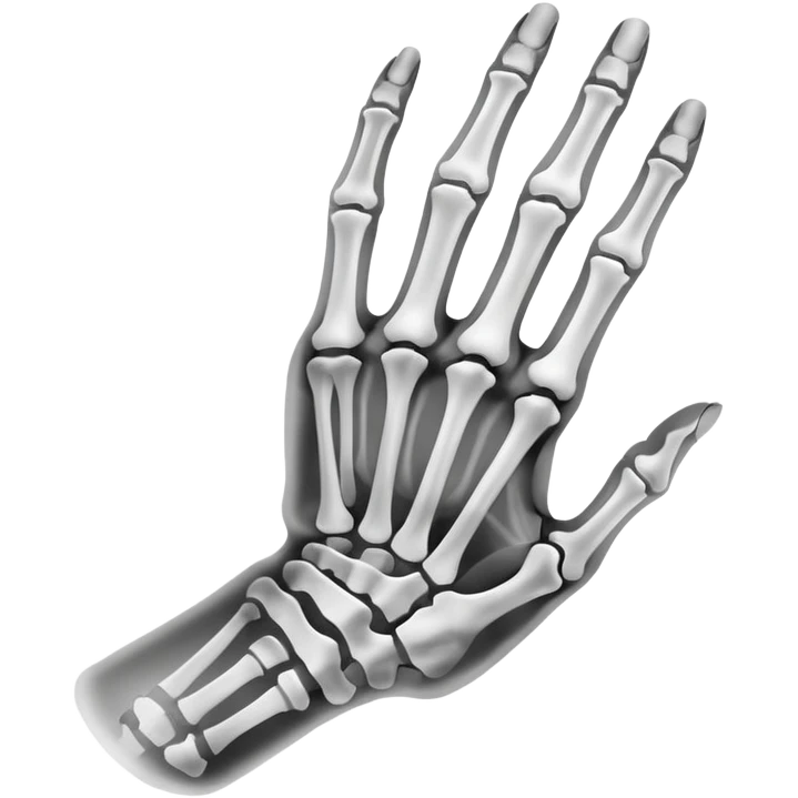 x-ray radiograph of a hand emoji