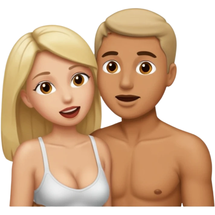 Man with his dick inside a woman’s mouth emoji