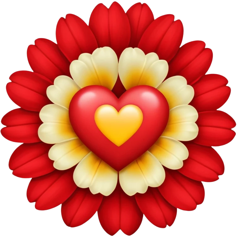 flower with heart in the middle emoji