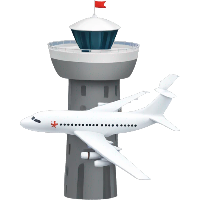 Plane and tower emoji
