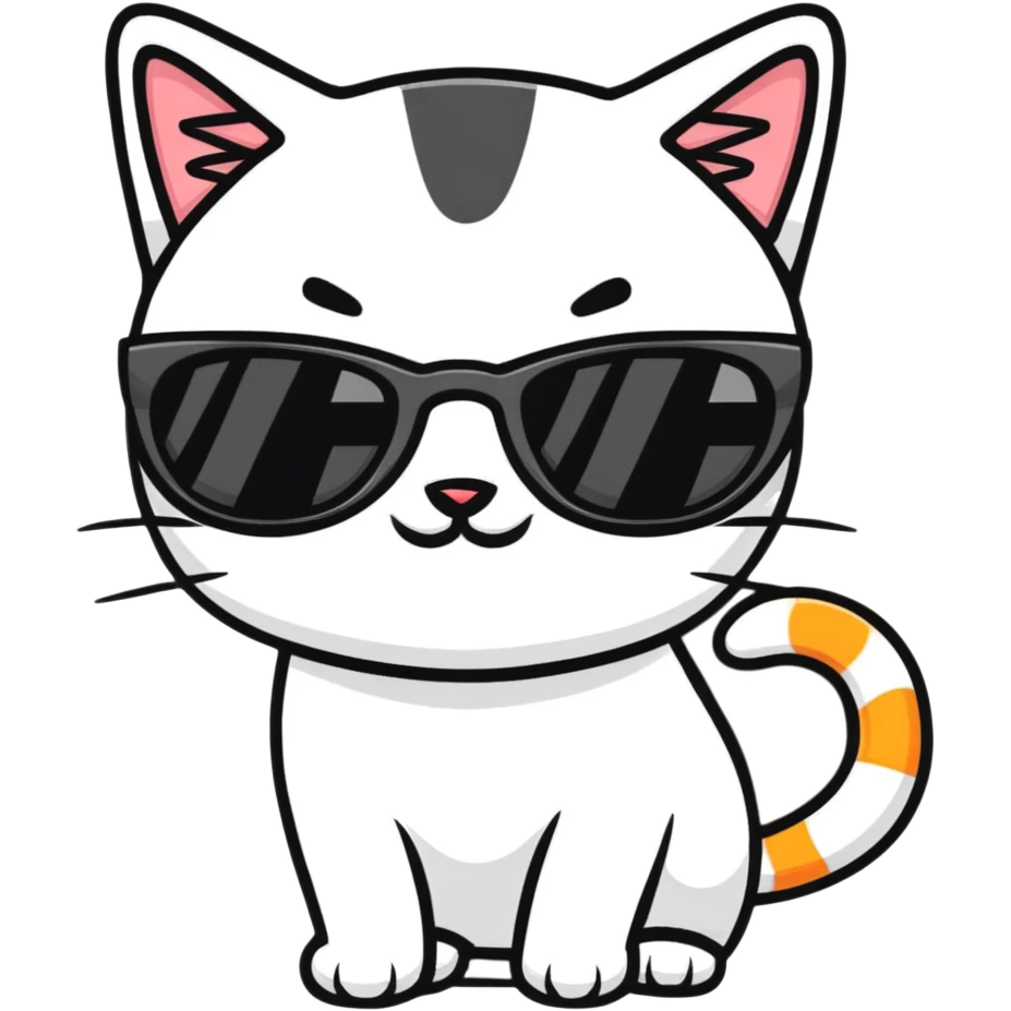 Cat with sunglasses emoji