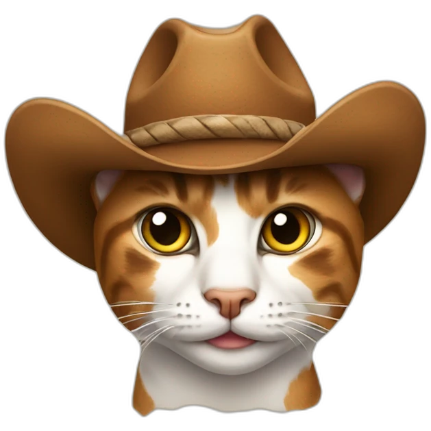 cat with a cow boy hat emoji