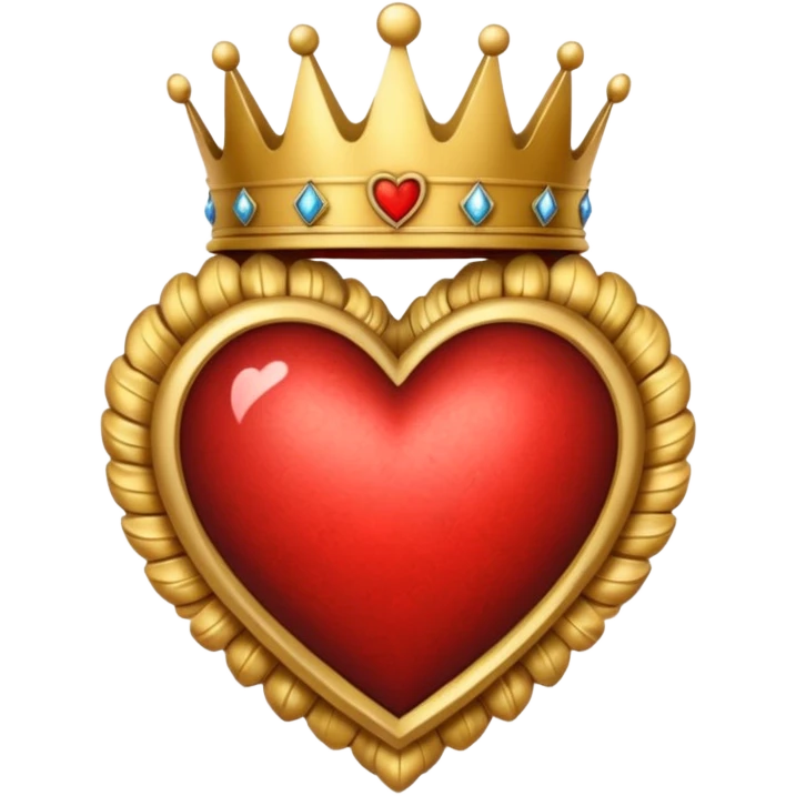 heart with a crown motif emoji