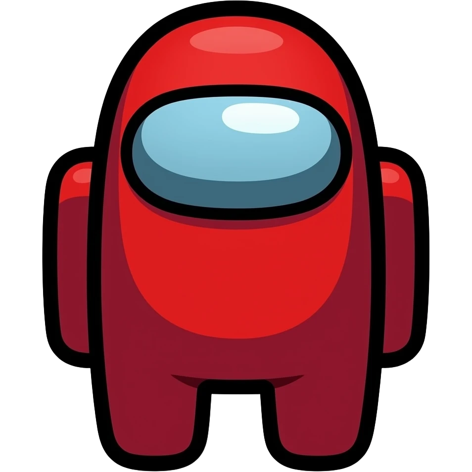 A red among us character emoji